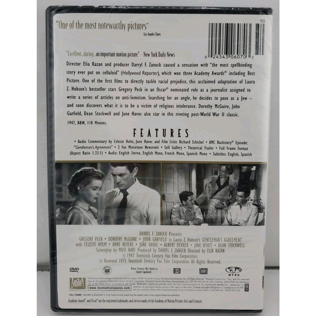 Gentleman's Agreement (DVD, 1947) *Brand New*