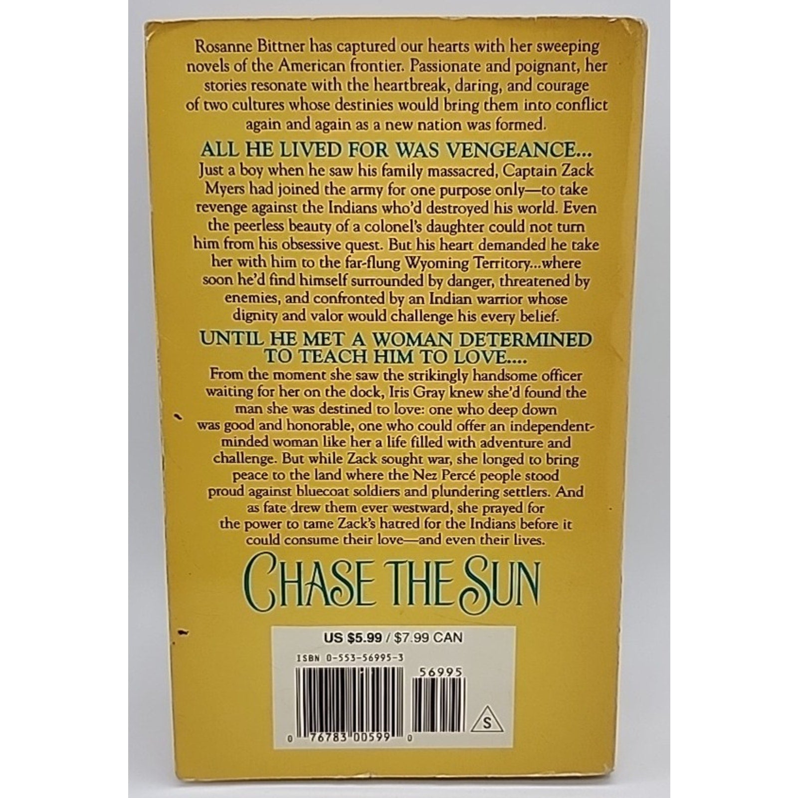 Chase the Sun by Rosanne Bittner (1995, Mass Market)