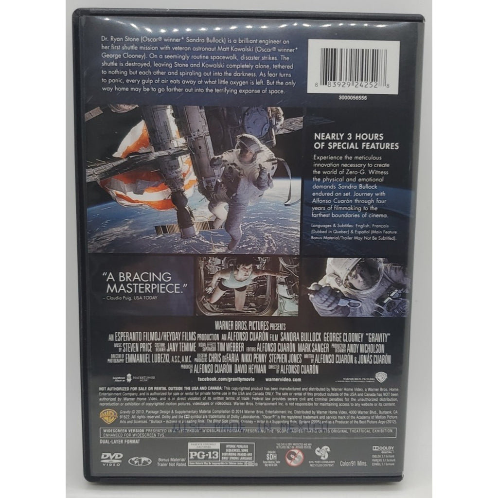 Gravity (DVD, 2013) W/Slipcover