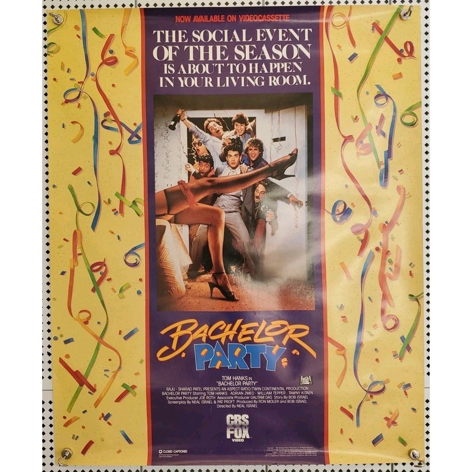 Bachelor Party 1984 Original Home Video Poster 23.5x29