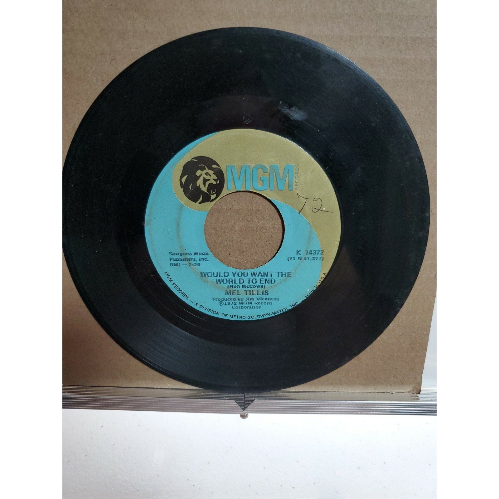 Mel Tillis 70s C & W 45 (MGM 14372) Would You Want the World to End