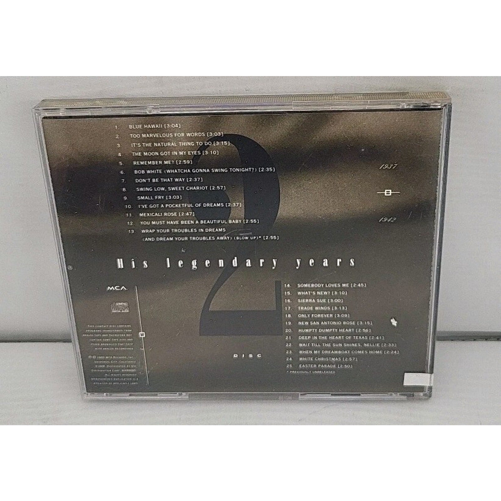 Bing Crosby - Bing His Legendary Years 1931 - 1957 Disc 2 CD
