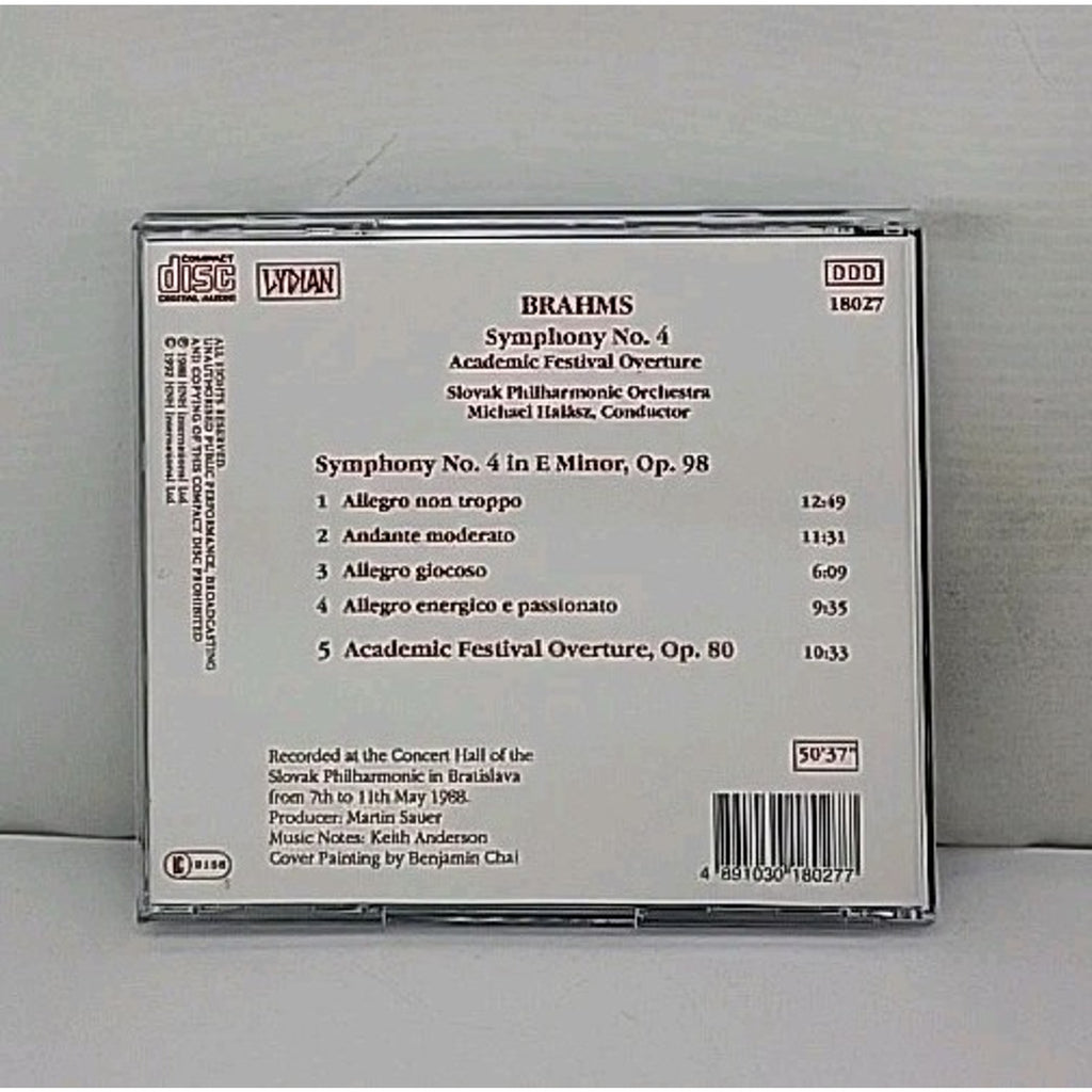 Brahms Symphony No.4 Academic Festival Overture CD Halasz Lydian