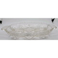 Vintage Anchor Hocking Prescut Star David Handle 2 Part Relish Clear Glass Dish