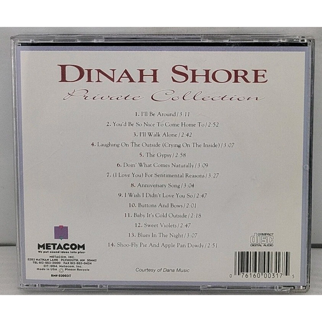 Private Collection by Shore, Dinah (CD, 2013)