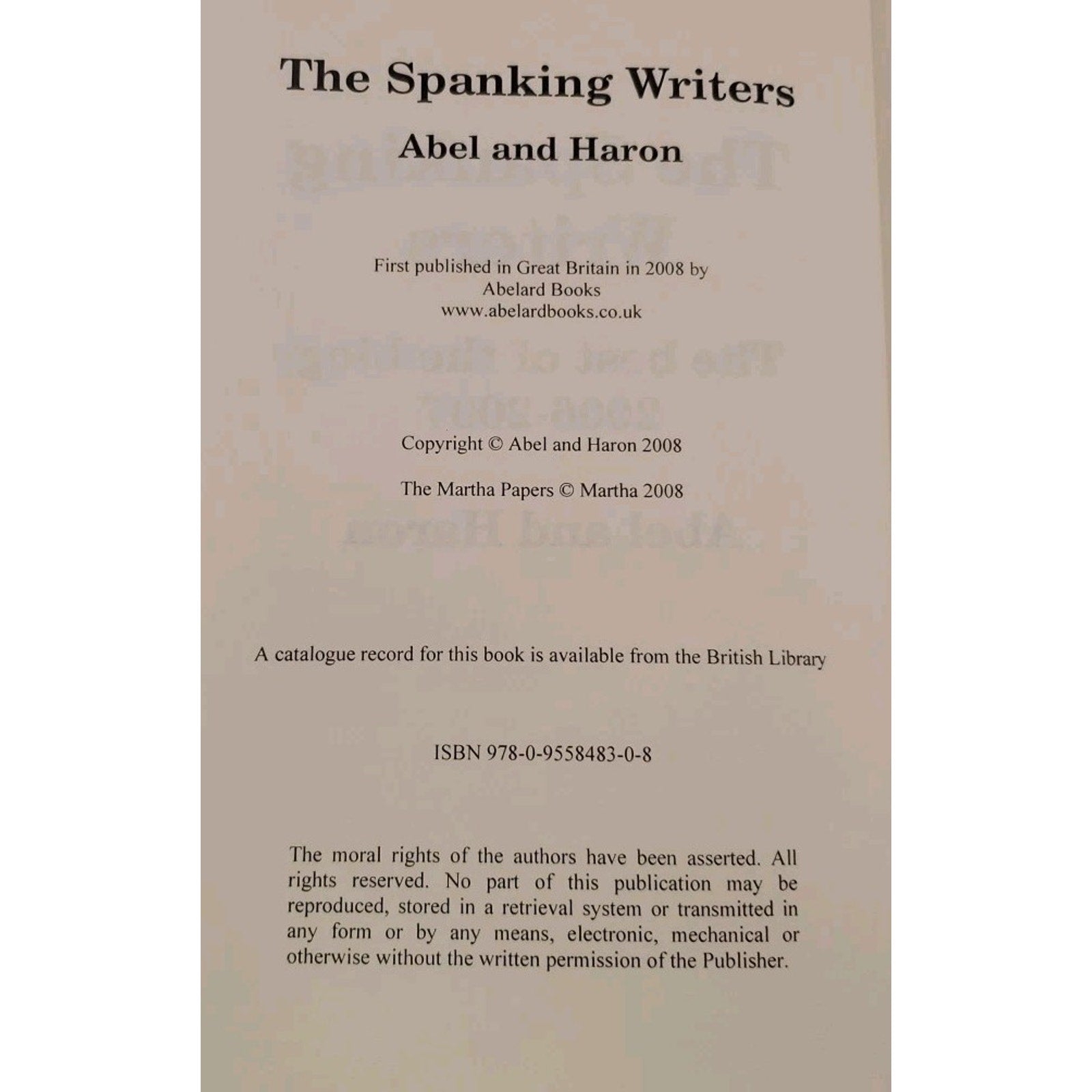 Spanking Writers by Not Available (2008, Hardcover)
