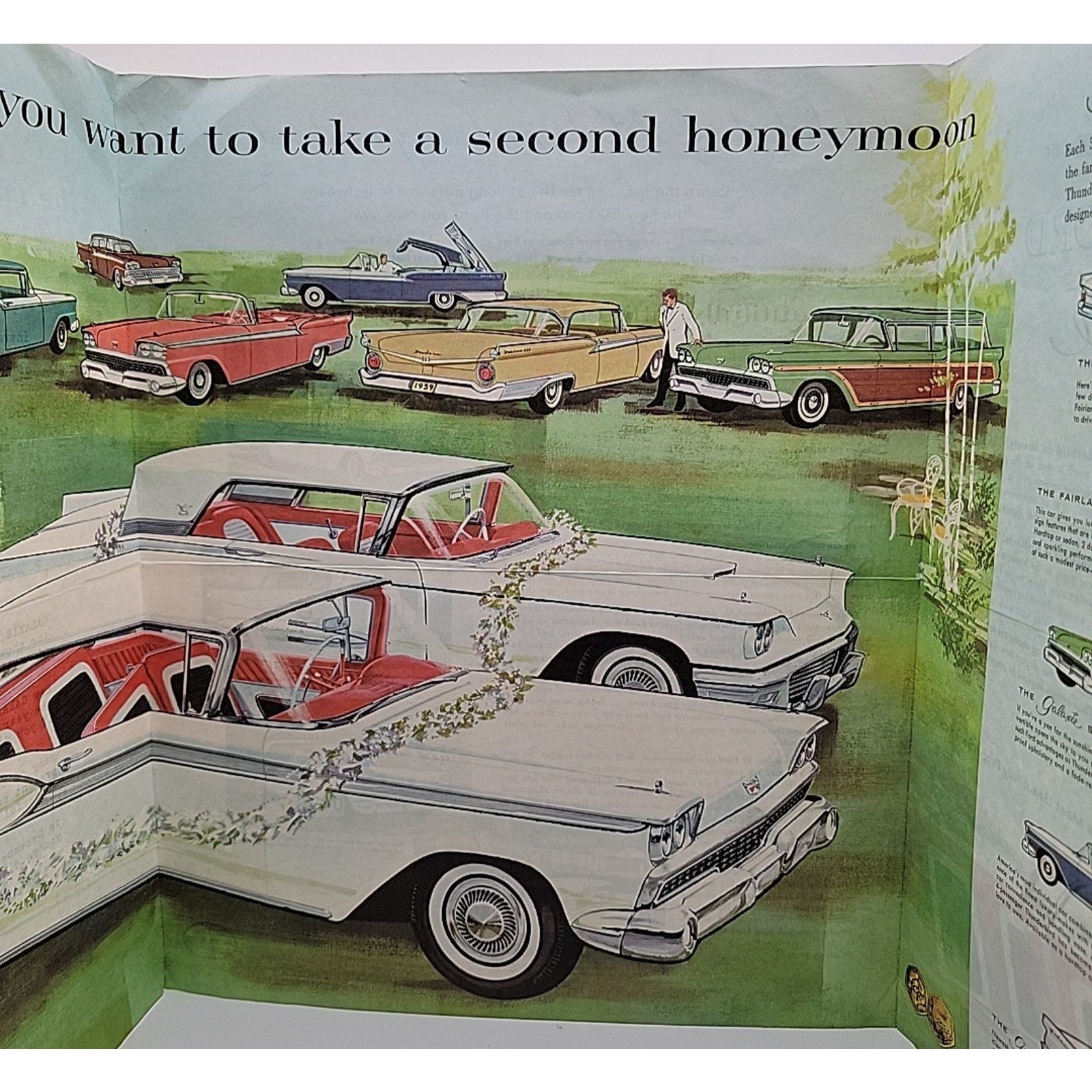 1959 Ford Galaxie Most Beautiful Wedding Of The Year Dealer Sales Brochure