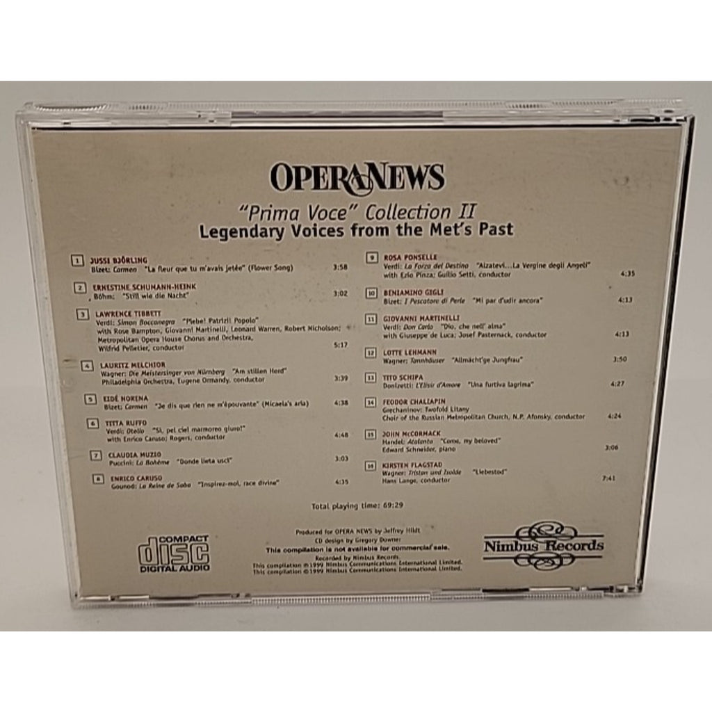 Opera News Prima Voice Collection II (CD)