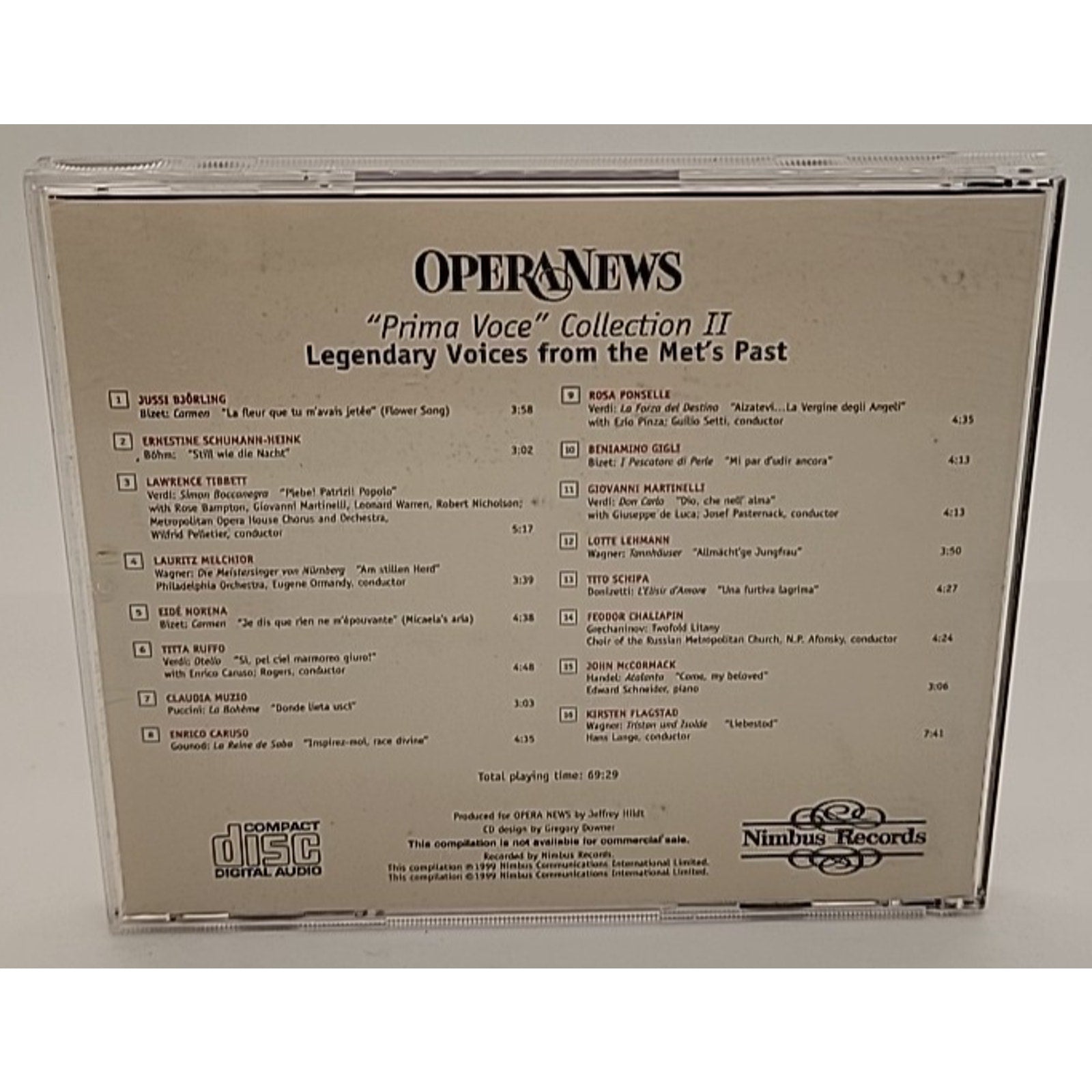 Opera News Prima Voice Collection II (CD)