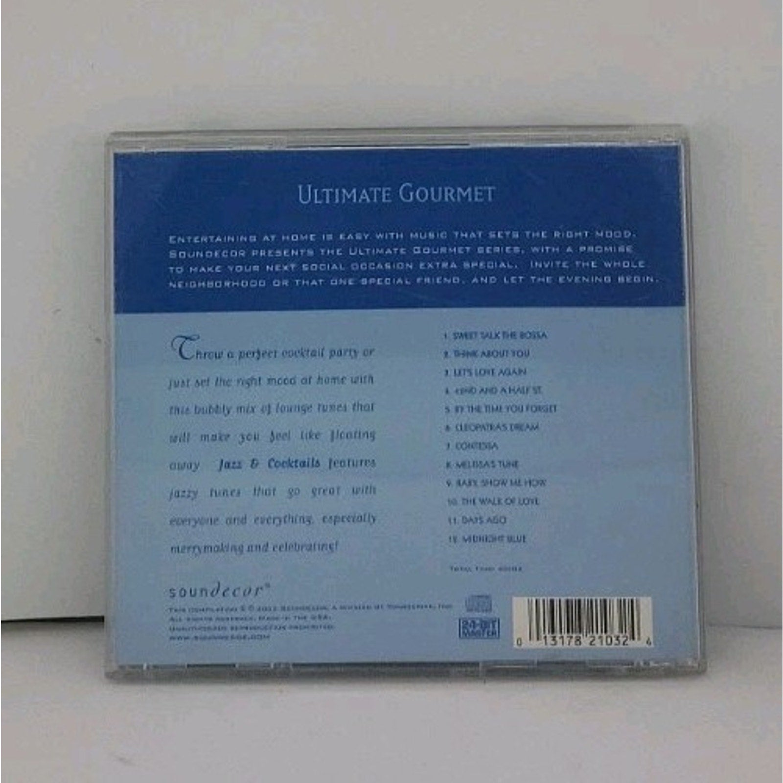 Ultimate Gourmet Jazz & Cocktails Music CD by Sounddecor