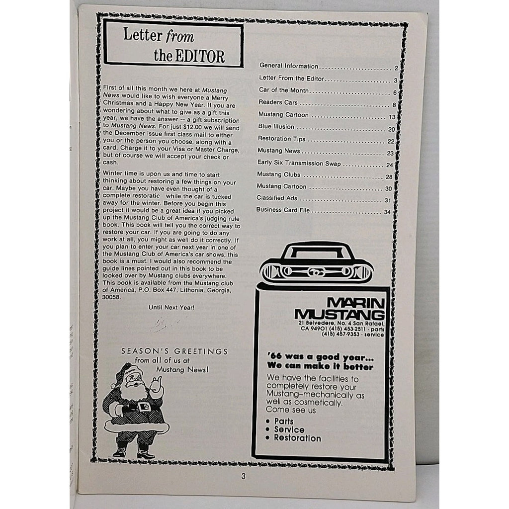 Mustang News Magazine - December 1979 - Vol. 3 No. 3