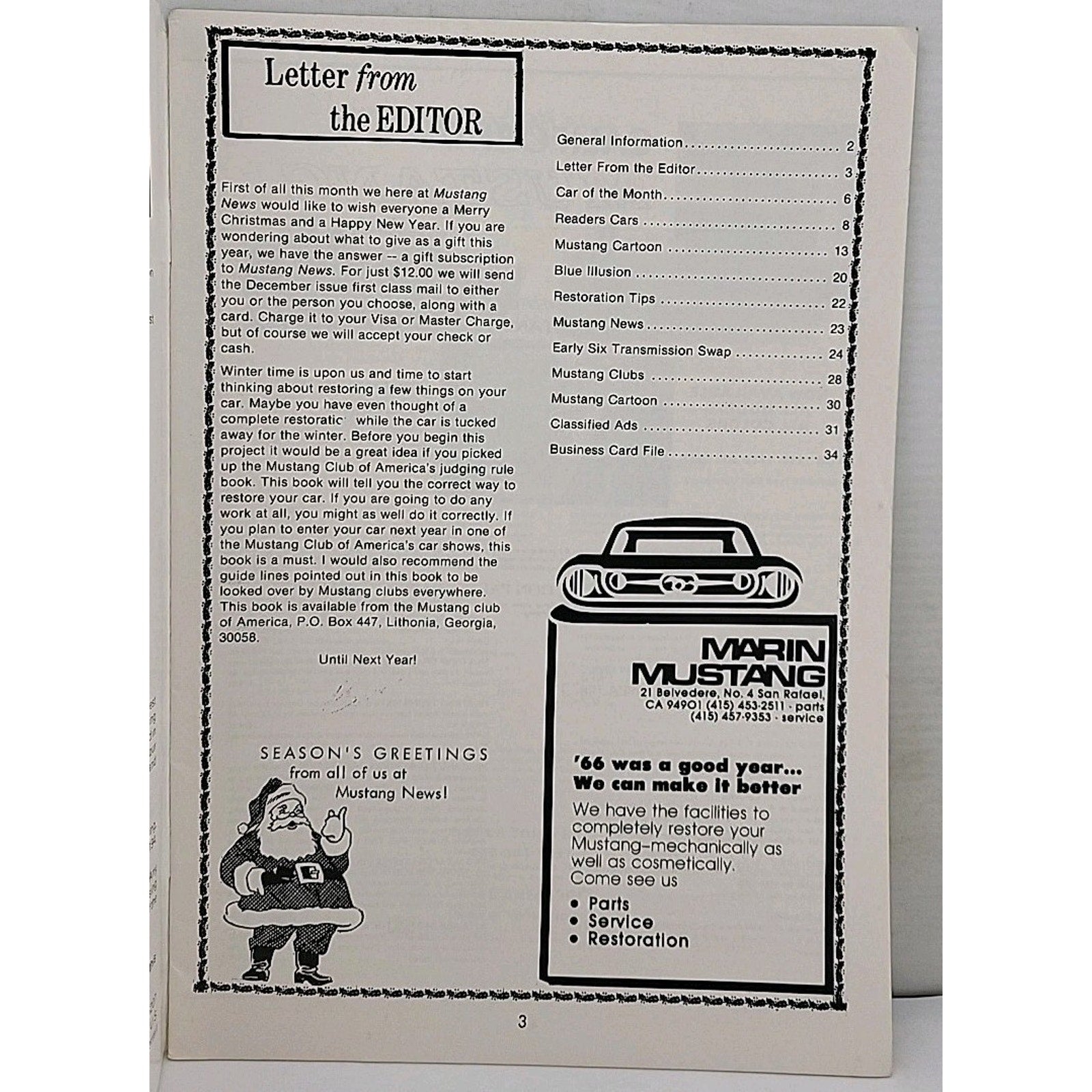 Mustang News Magazine - December 1979 - Vol. 3 No. 3