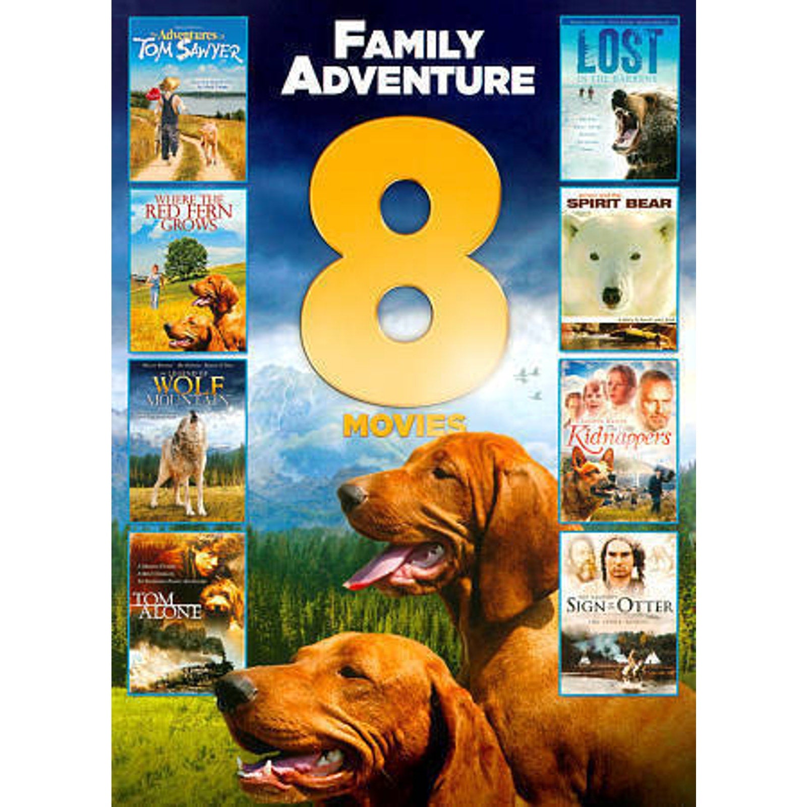 Family Adventure: 8 Movies (DVD, 2013, 2-Disc Set)
