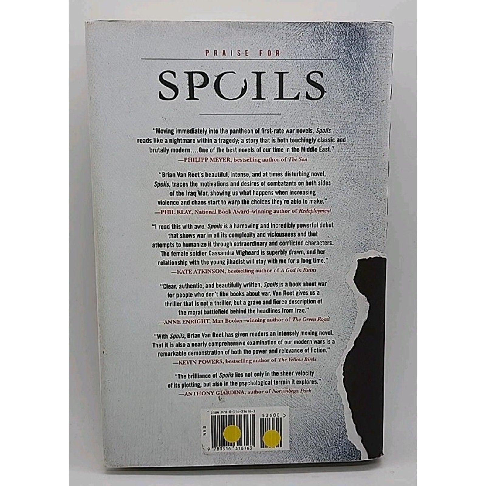 Spoils by Brian Van Reet (2017, Hardcover)