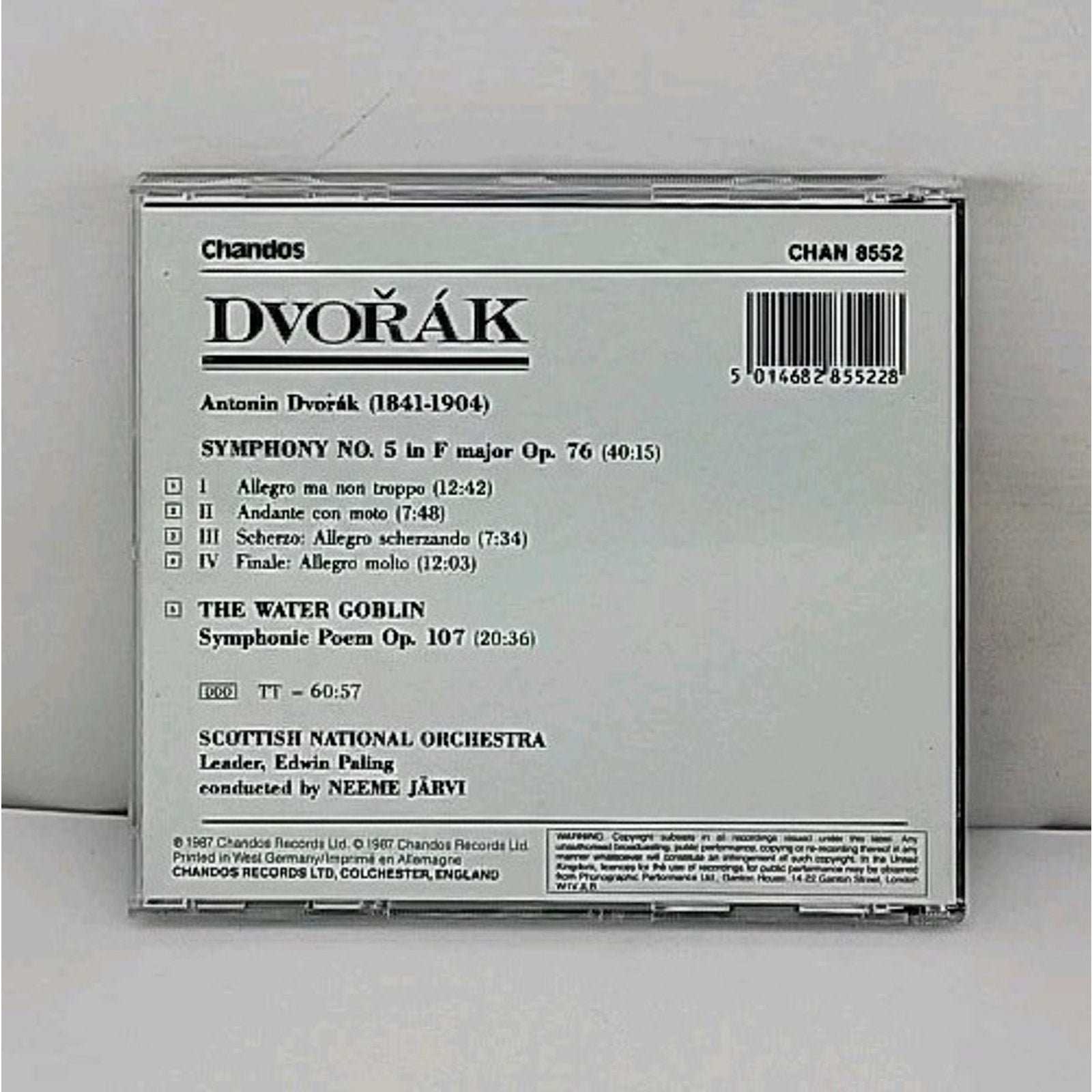 Dvořák : Symphony No.5 - The Water Goblin Scottish National Orchestra CD