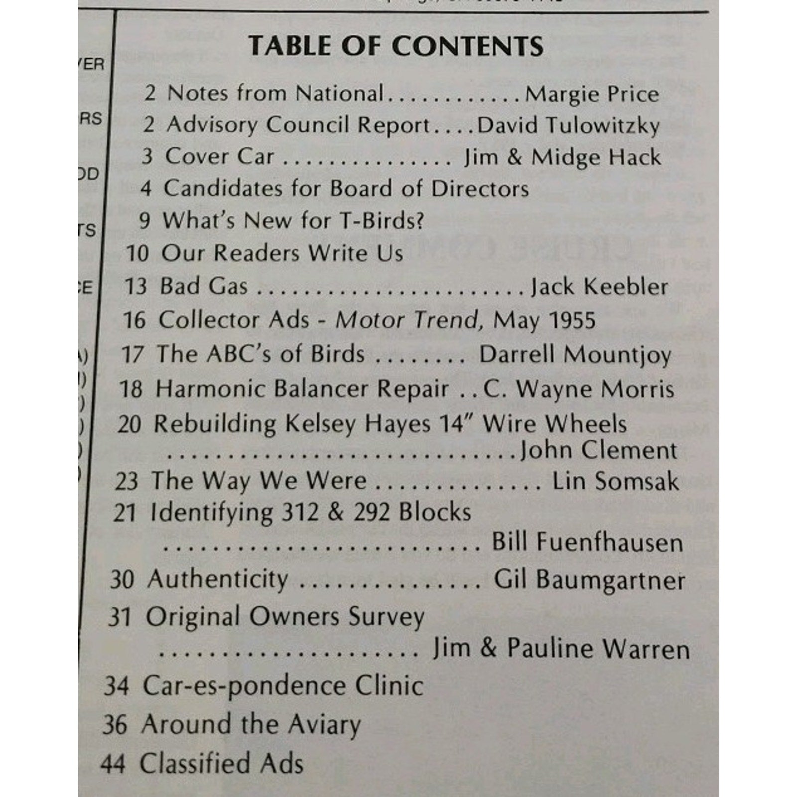Early Bird Magazine November-December 1986