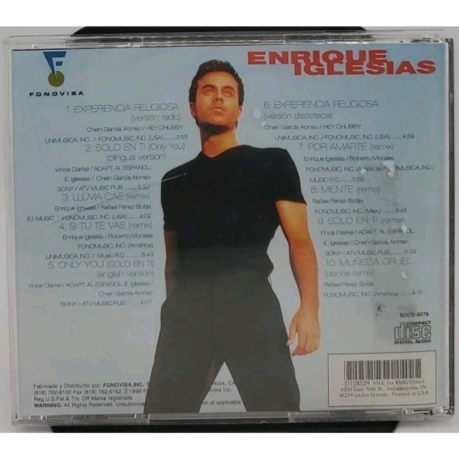 Re-Mixes by Enrique Iglesias (CD, May-1998, Fonovisa)