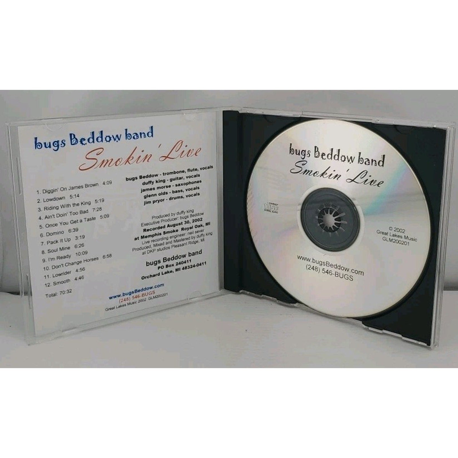 Bugs Beddow Band CD Bone Hommes Tour Smokin' Live (CD)