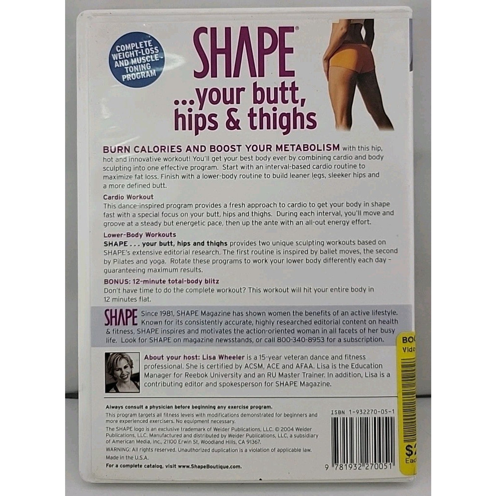 Shape Your Butt, Hips and Thighs (2004, DVD)