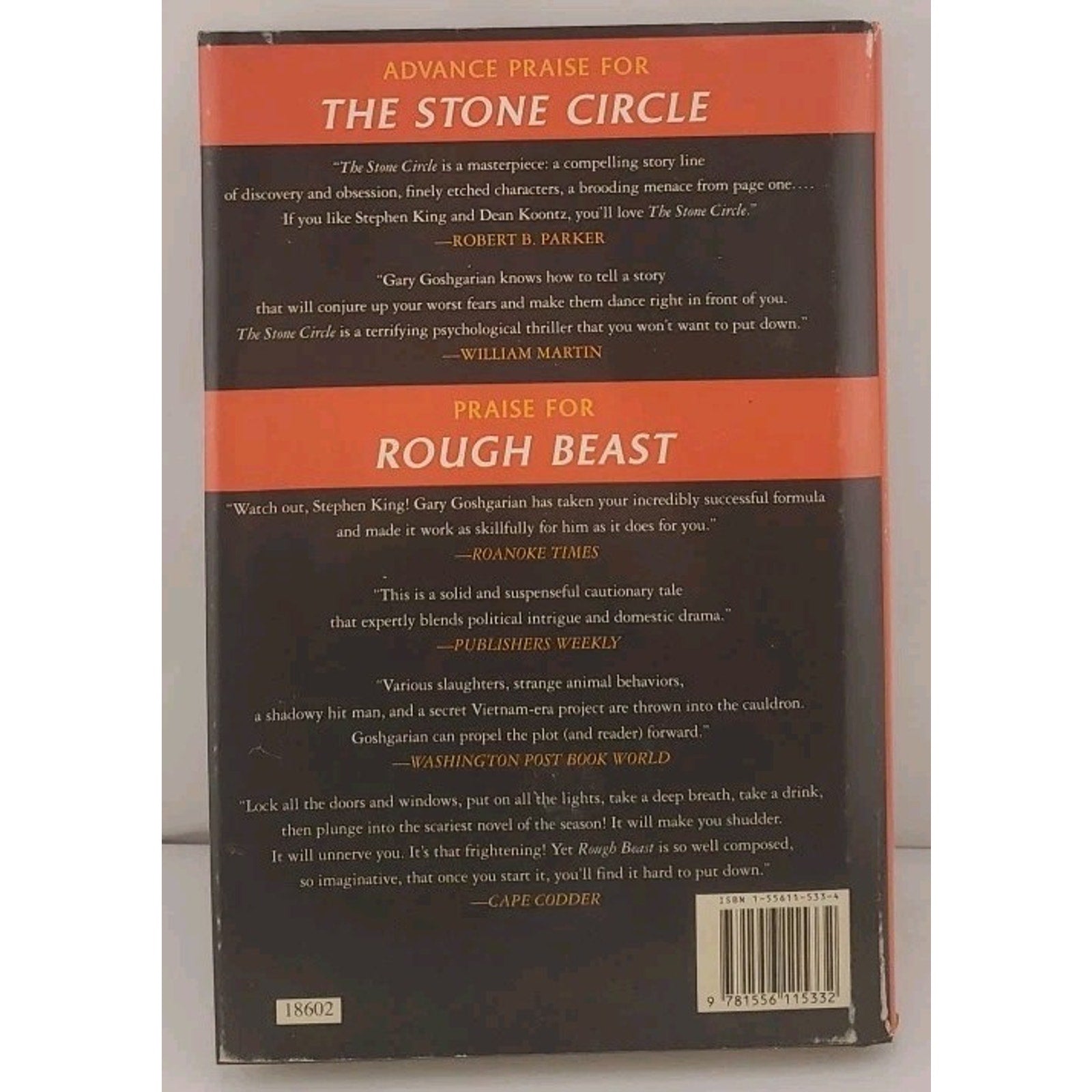 Stone Circle by Gary Goshgarian (1997, Hardcover)