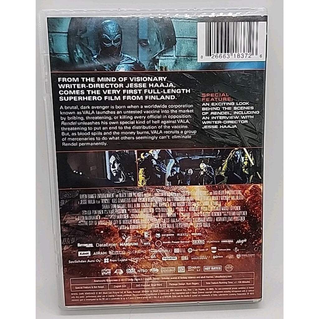 Rendel: Dark Vengeance (DVD, 2017)