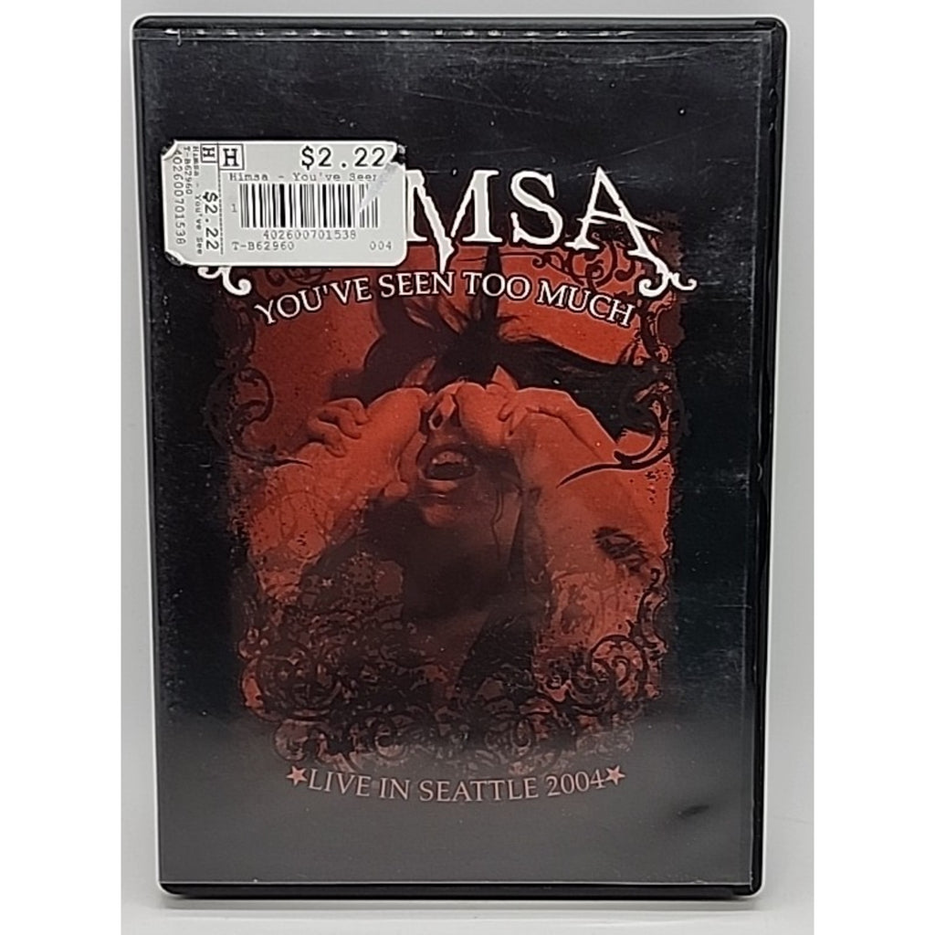 You've Seen Too Much (DVD, 2004)