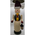 15" Snowman With Lantern & Red Hat Nutcracker
