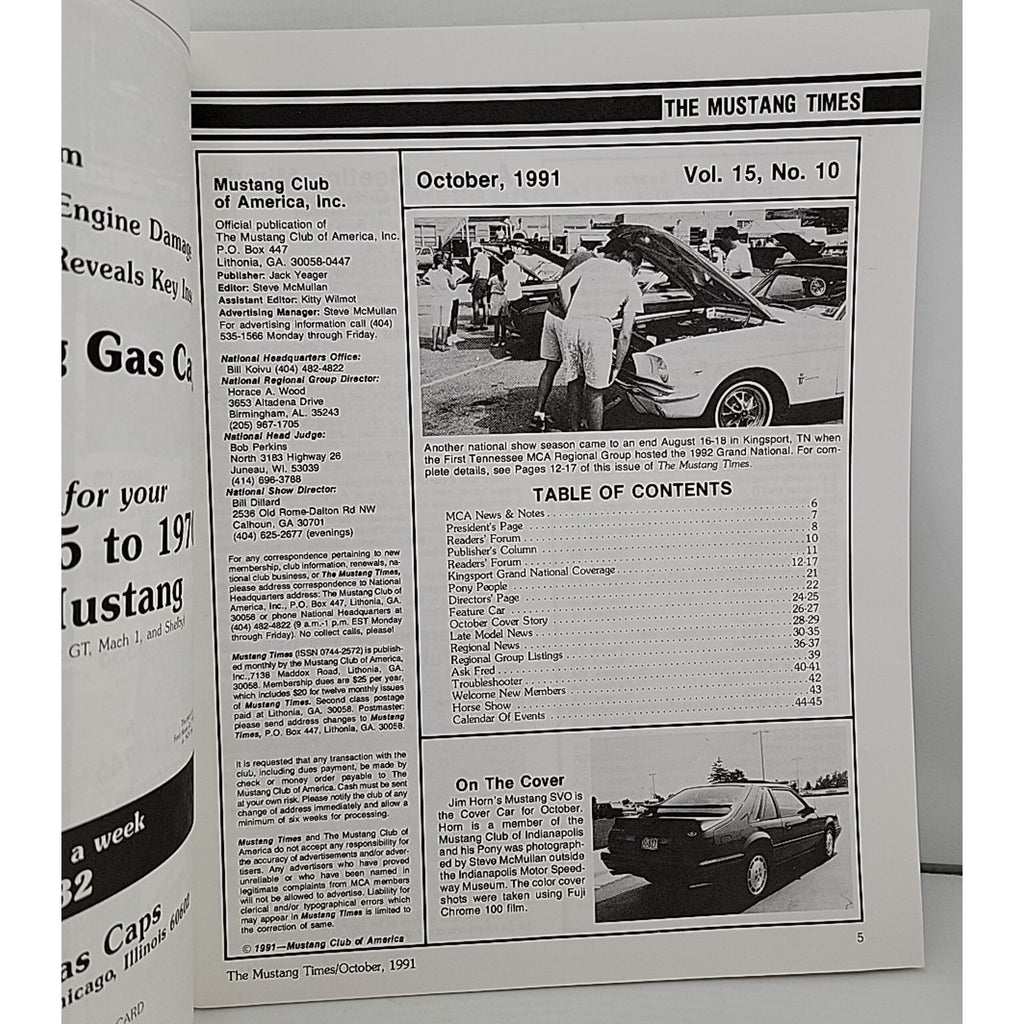 Mustang Times October 1991 Magazine