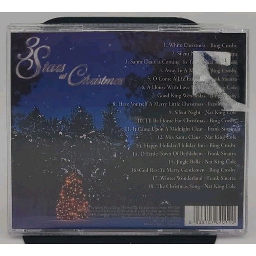 3 Stars of Christmas CD Crosby Cole and Sinatra 1990s 18 Song Celebrity Album