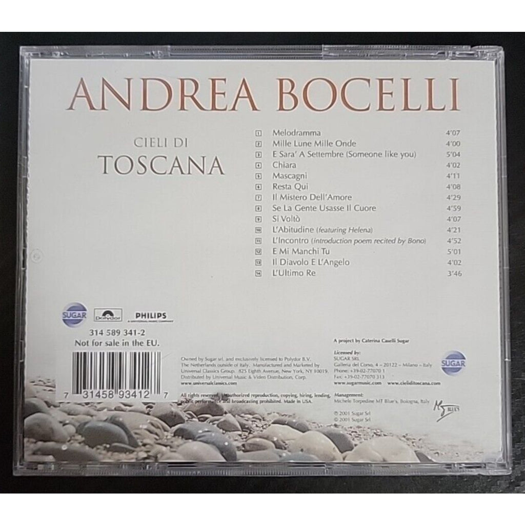 Cieli Di Toscana - Audio CD By Andrea Bocelli -