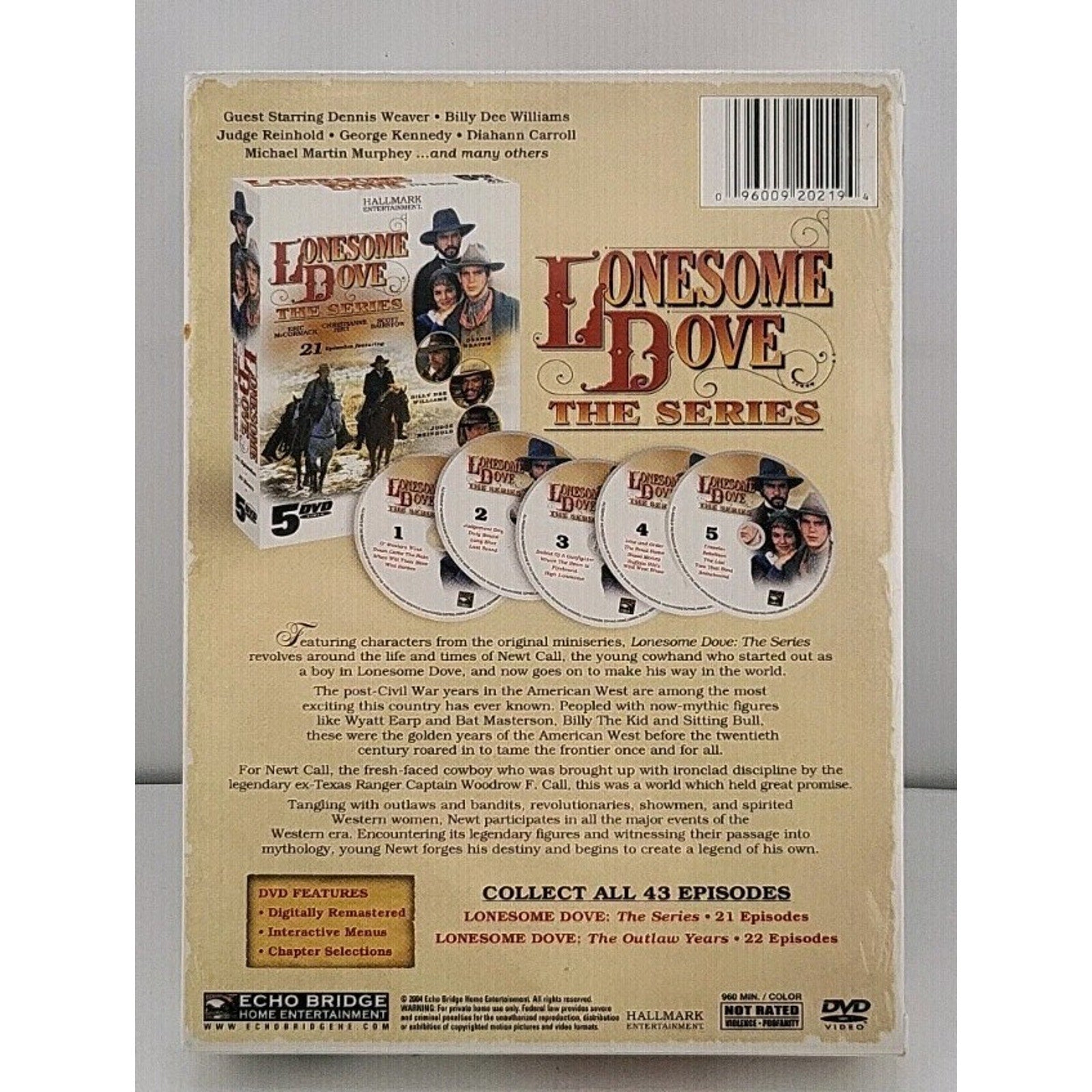 Lonesome Dove - The Series (DVD, 2008, 5-Disc Set) *Brand New*