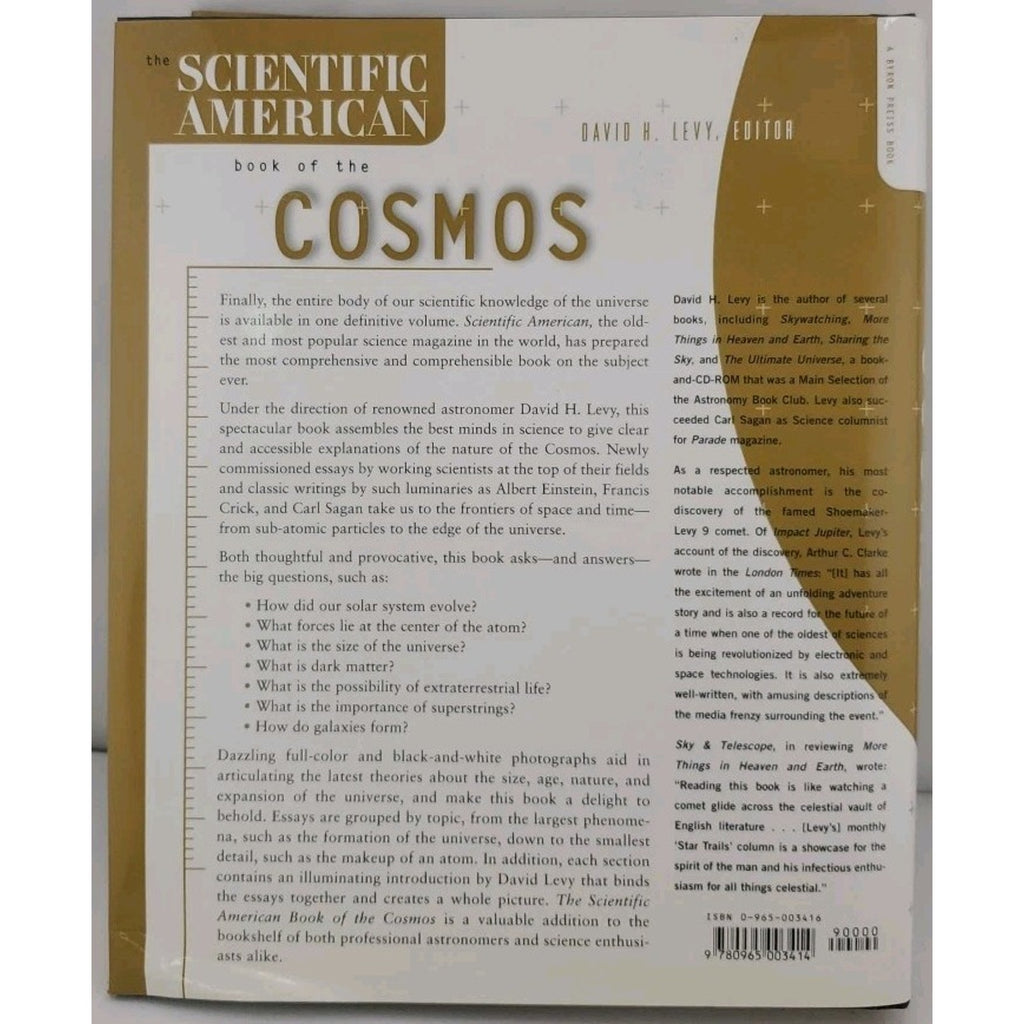 The Scientific American Book of the Cosmos Hardcover David Lévy