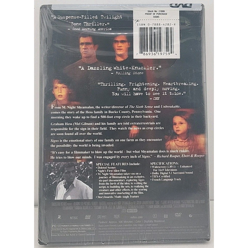 Signs (DVD, 2002) *Brand New*