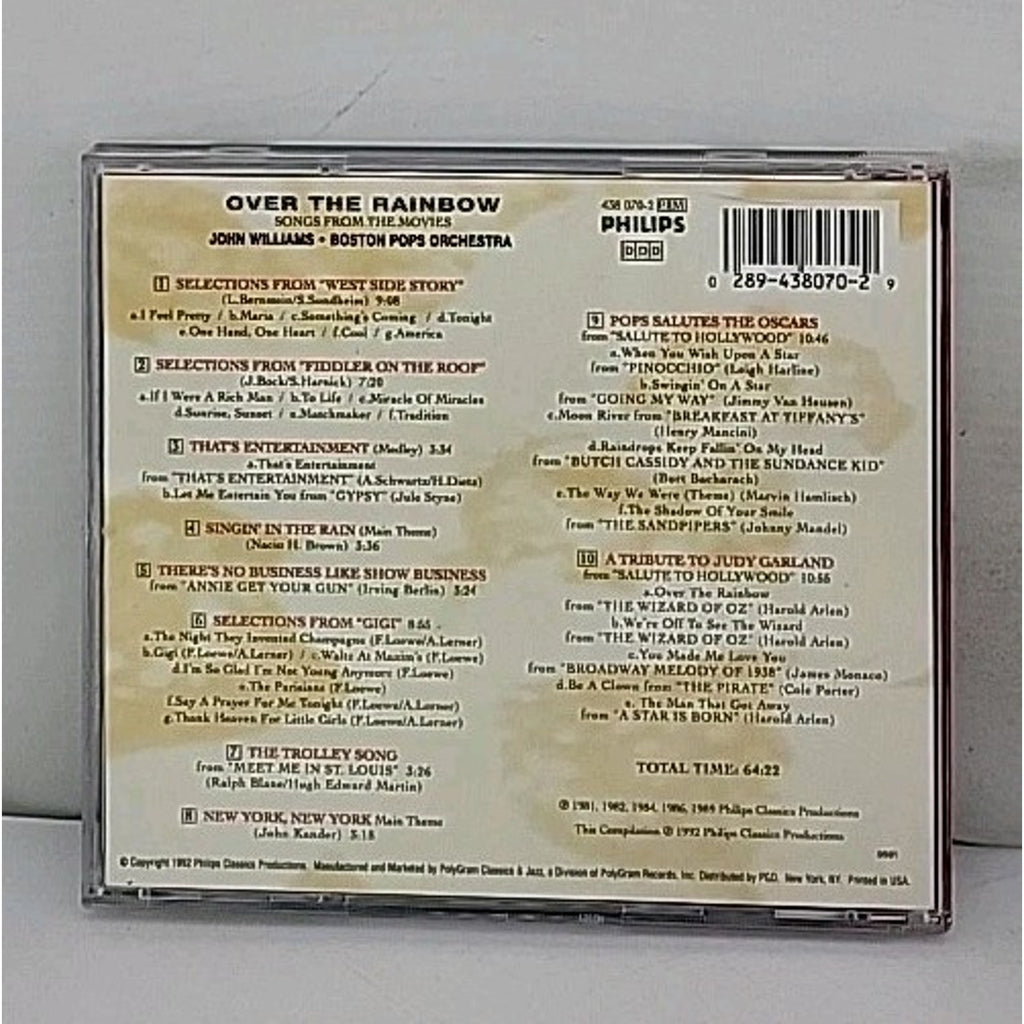 Over the Rainbow / Songs from the Movies by Boston Pops (CD, 1992)