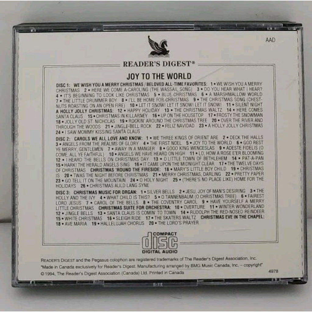 Readers Digest - Joy To The World - 3 CD Set W/Booklet - 70 Songs