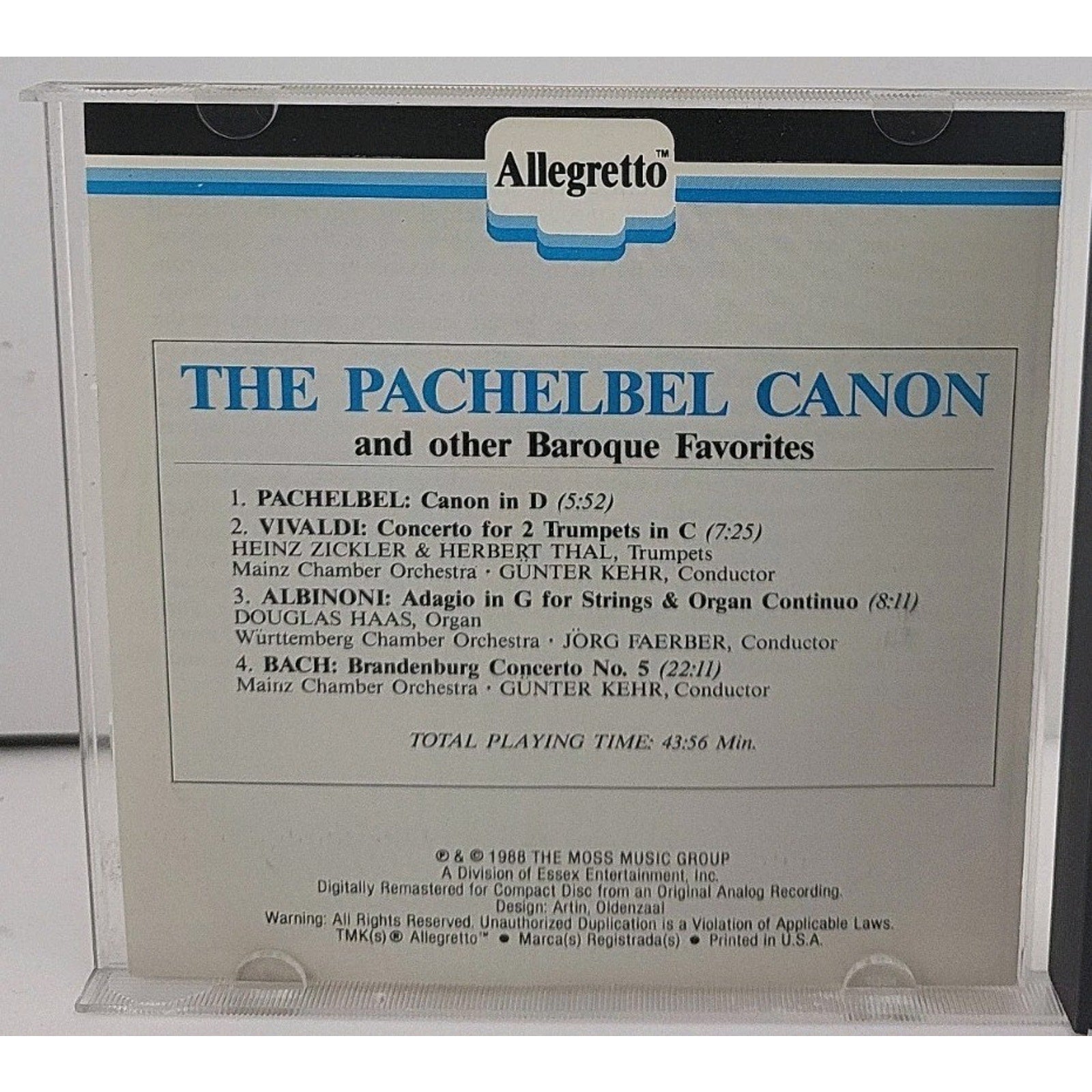 Pachelbel Canon & Others by Various (CD, 1992)
