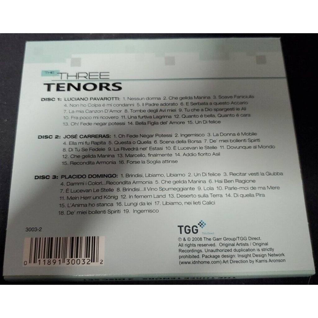 The Three Tenors (CD, Jan-2008, 3 Discs, TGG Direct)