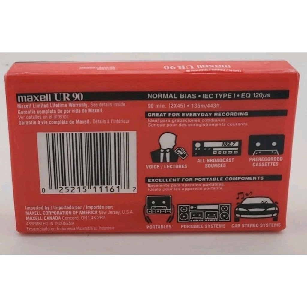 Maxell UR-90 Normal-Bias Cassette Tape *Brand New*