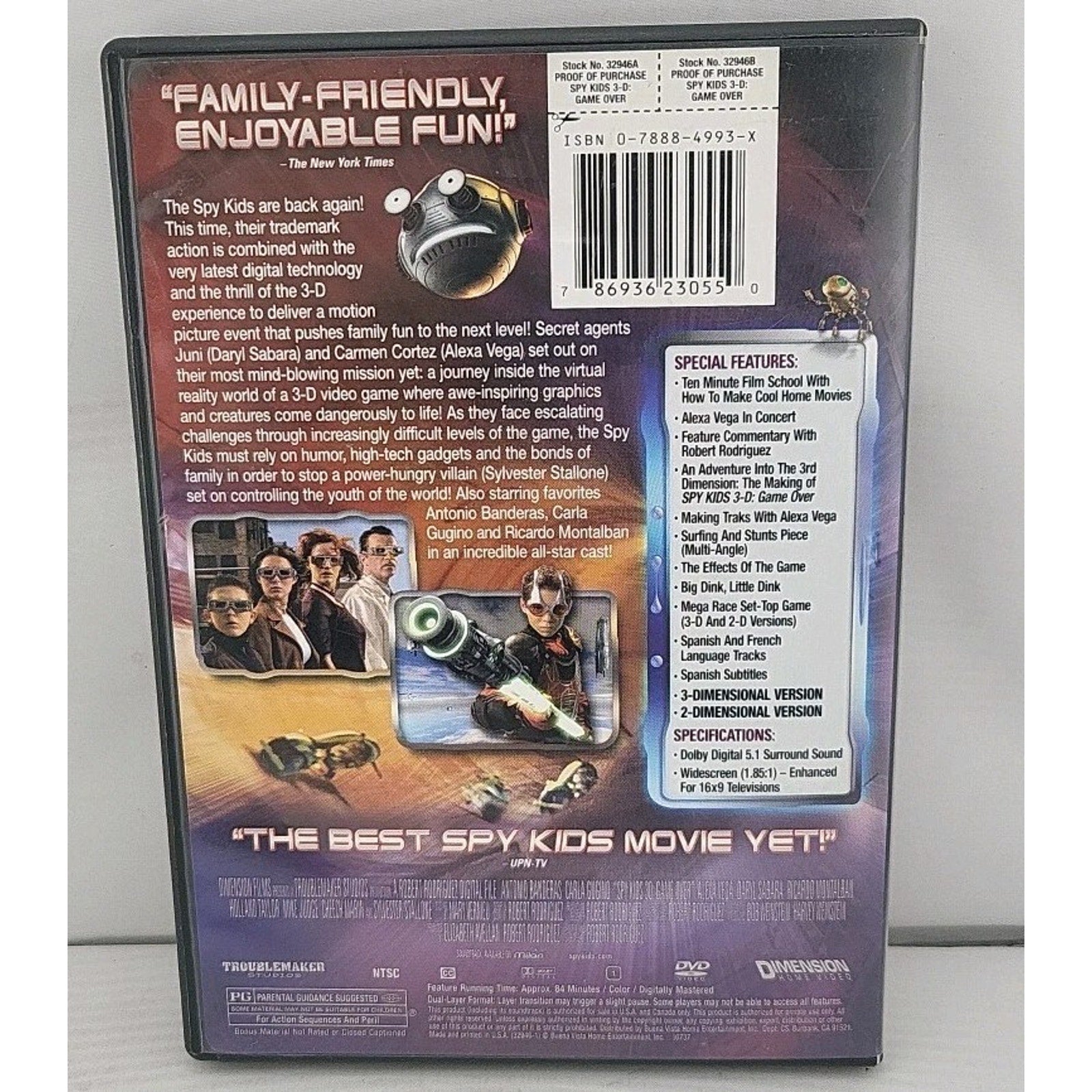 Spy Kids 3-Game over 3d (DVD, 2003)