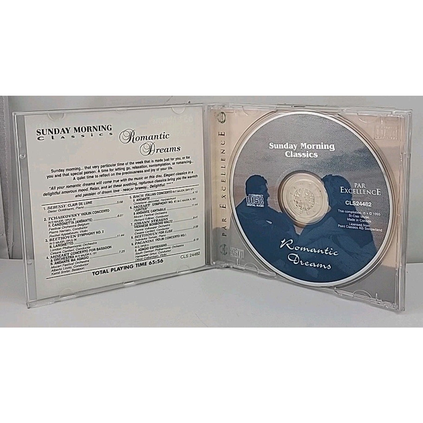 Sunday Morning Classics Romantic Dreams CD Debussy Beethoven Mozart