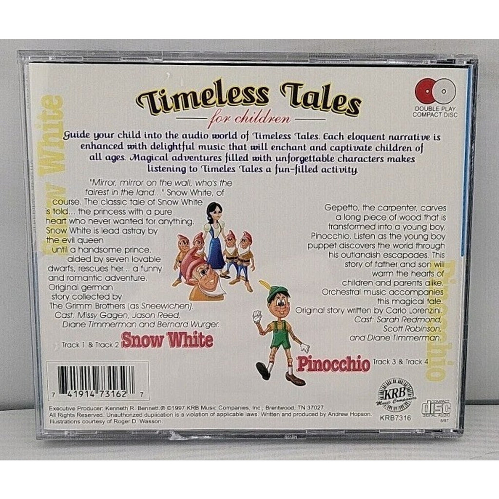 Timeless Tales For Children Pinocchio / Snow White CD
