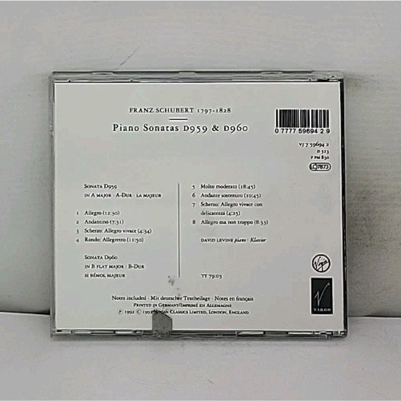 Schubert: Piano Sonatas D 959 by Schubert: Piano Sonatas D 959 (CD, 2008)