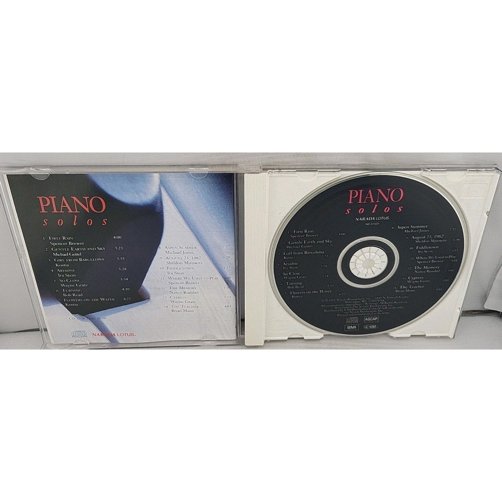 Piano Solos: Ten Narada Artists - Audio CD By Jones