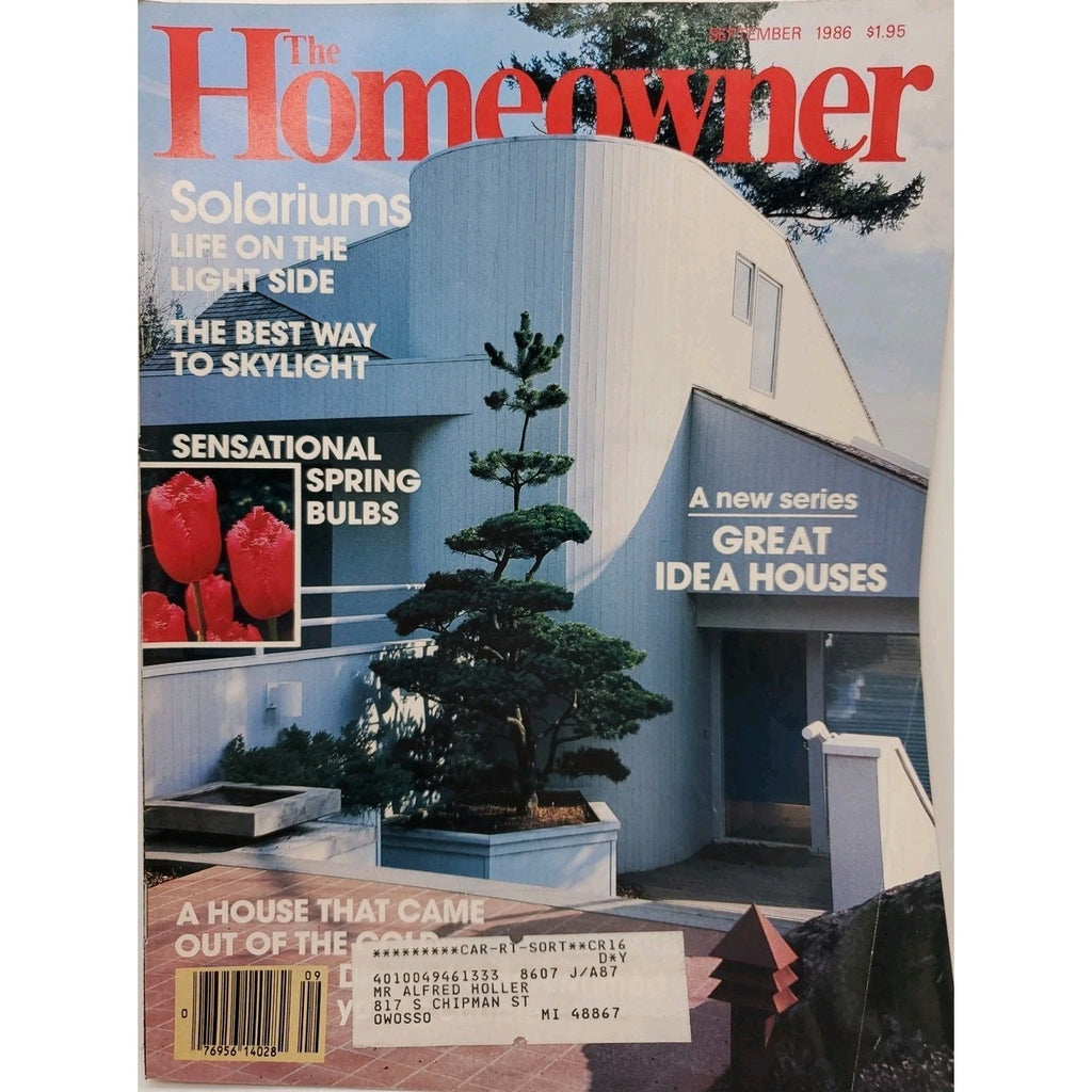 The Homeowner Magazine Great Idea House Cover Sept 1986