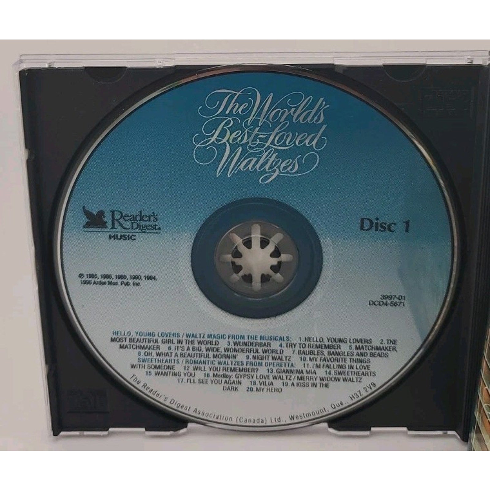 The World’s Best-Loved Waltzes Reader’s Digest (1996) Music CD 4-Disc Set