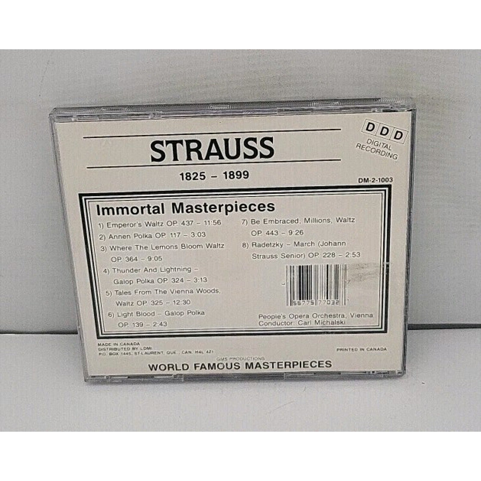 Strauss: Immortal Masterpieces; Emperor's Waltz, Op. 437 (CD, Sep-1994) - 1207
