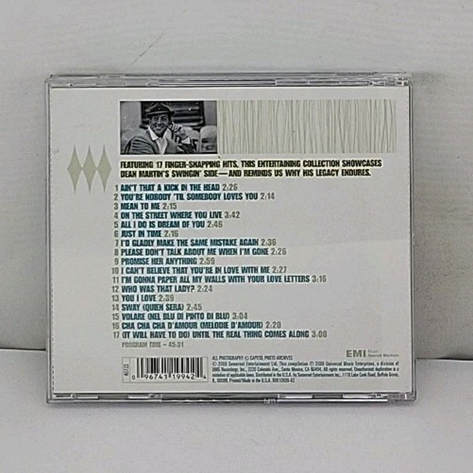 Swingin' with Dean Martin by Dean Martin (CD, 2008, Somerset Entertainment)