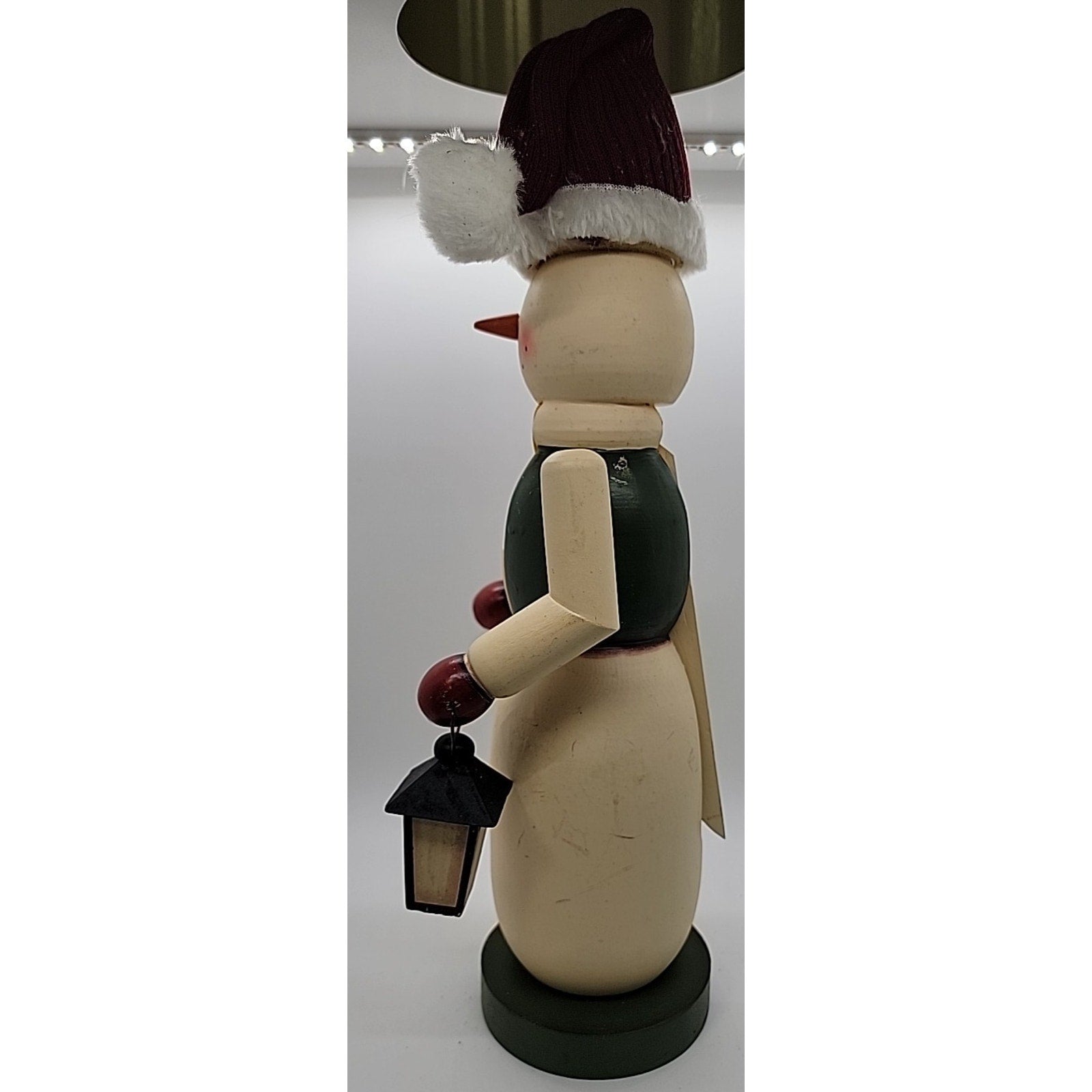 15" Snowman With Lantern & Red Hat Nutcracker
