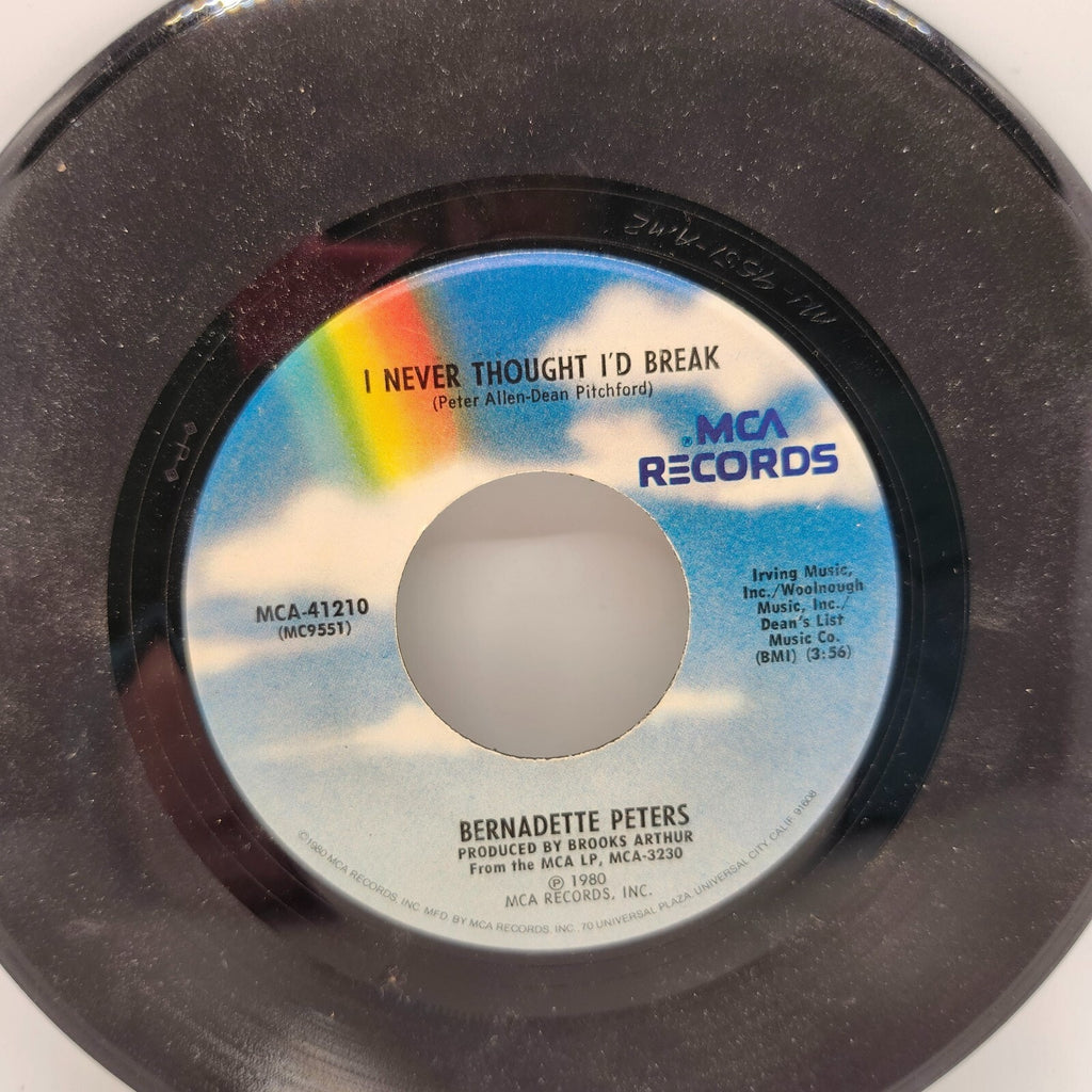 Gee Whiz / I Never Thought I'd Break By Bernadette Peters (Record) - 41210