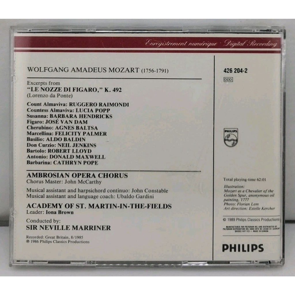 CD The Mozart Experience Volume 5 Le Nozze Di Figaro Highlights - C5